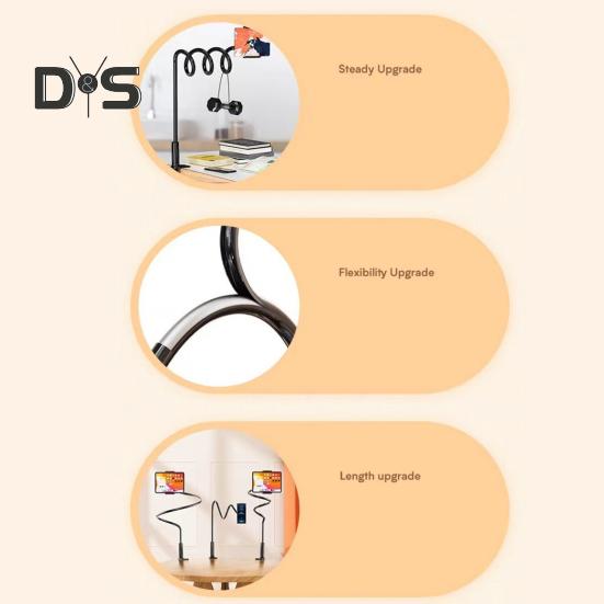 Magnetický držák na telefon/tablet s tlumením nárazů, držák na telefon na kolo, dlouhé rameno, svorka, držák na telefon k posteli, na stůl, do auta