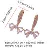 1 Pair Simple Bow Tie Dangle Earrings for Women Zirconia Earring Jewelry Wedding Party Accessories