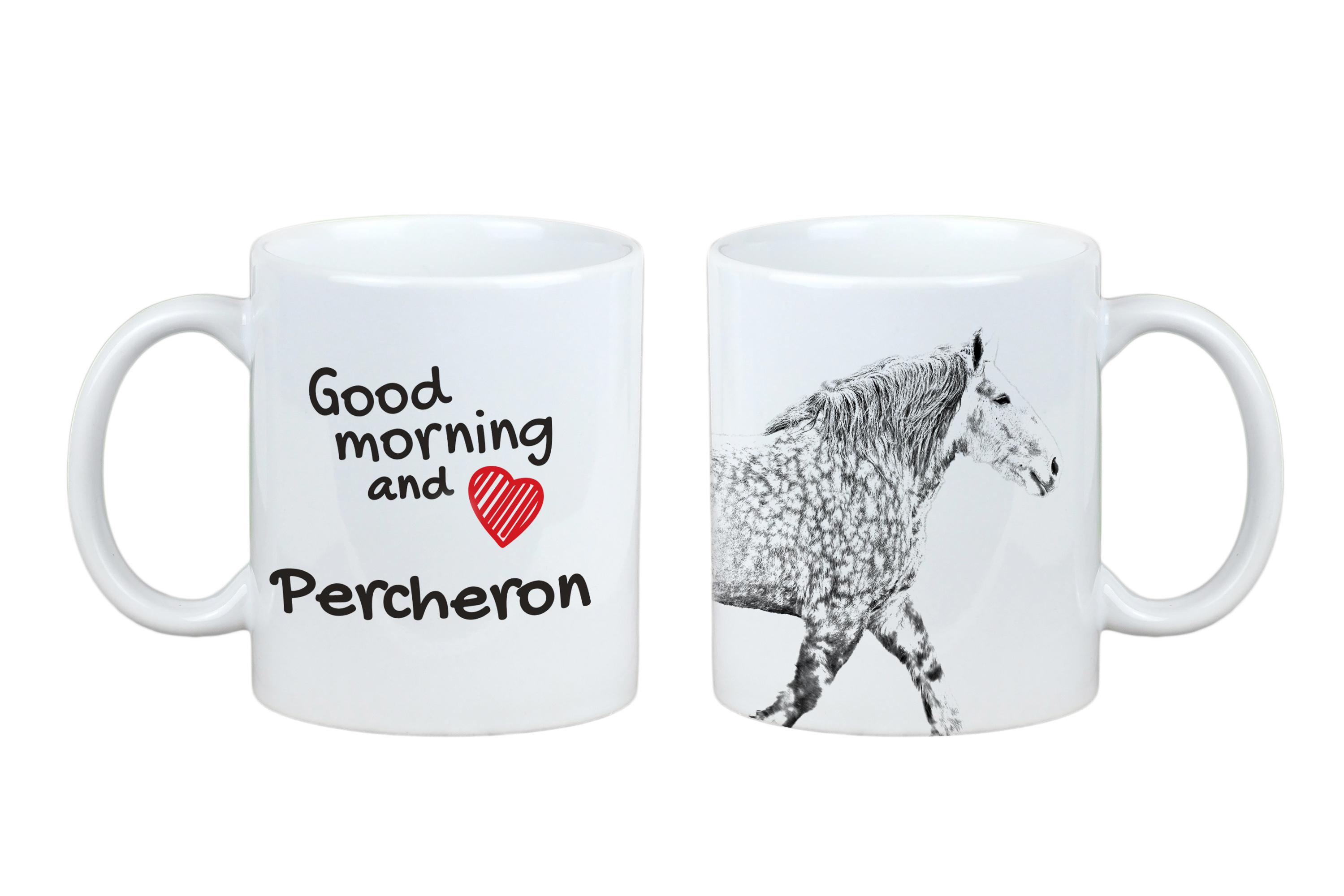 

Percheron - mug with a horse, personalized mug with a print, a classic gift for everyone from the Art-Dog brand білий