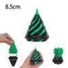3D Printed Spiral Cone Toy Impossible Pyramid Gourd Christmas Hat Pass Through Sculpture Pyramid Toy Mini Vortex Thread Illusion