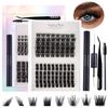 D Song Single Tuft Hair Diy False Eyelashes Oblique Flying Eyelashes Self-Married Eyelashes Glue Set