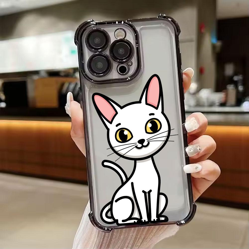 

Cartoon Cat Cute Phone Case For Xiaomi 15T 14T 13 Pro 15 F8 Ultra Poco X7 F7 Pro 5G X3 X5 X6 F5 M7 Soft Shockproof Clear Cover Xiaomi 13