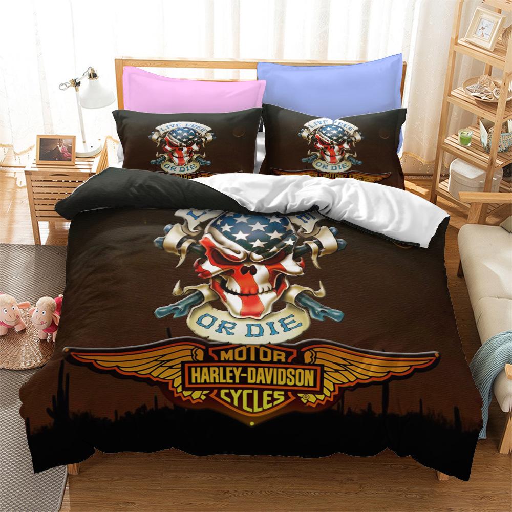 Eagle Motorcycle Series Bedding Three-piece Set