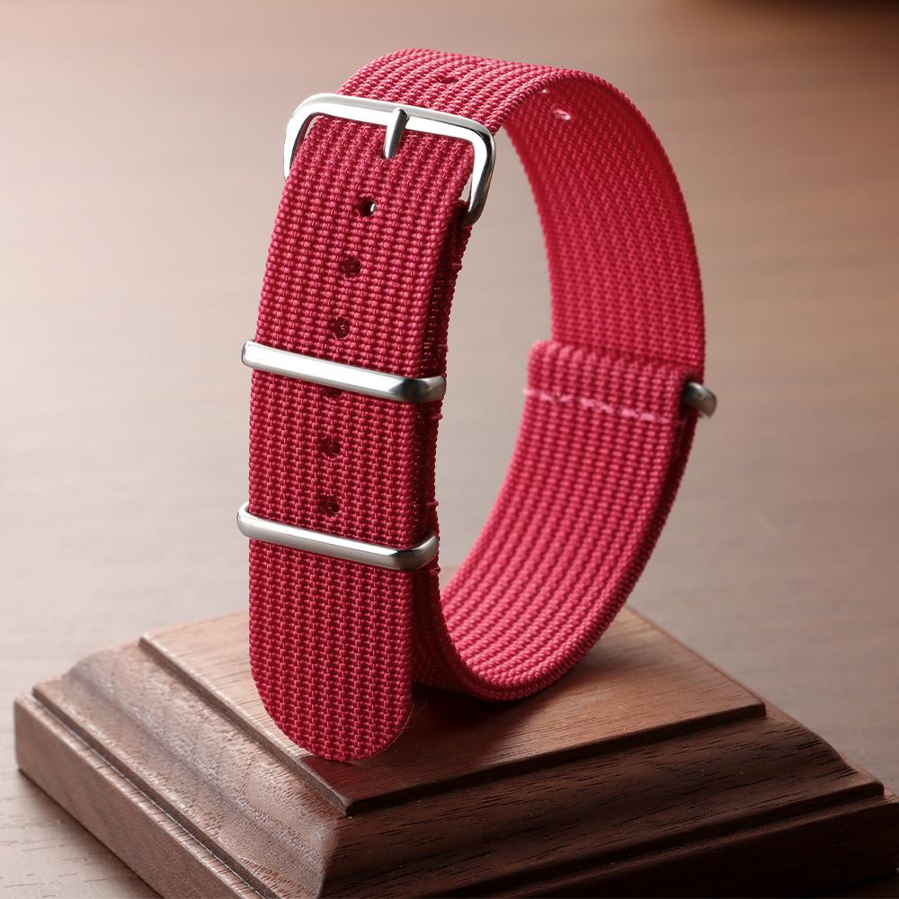 Premium Nylon Watch Band Ribbed Nylon Straps for Military Ballistic Fabric Watchband 18mm 20mm 22mm Khaki Field Watch Bracelets