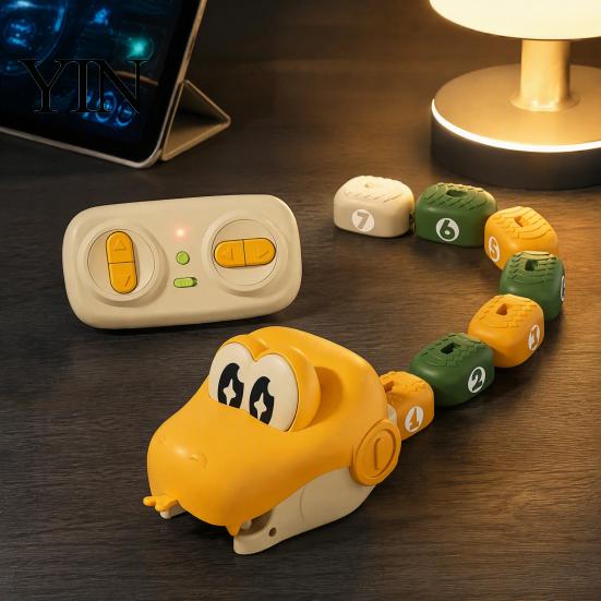 Interactive Snake Toy Set 1/2 Sets Remote Control Car Toy, Magnetic Eating Itself Game Electronic 2 Player Electric RC for Kids Indoor Racing