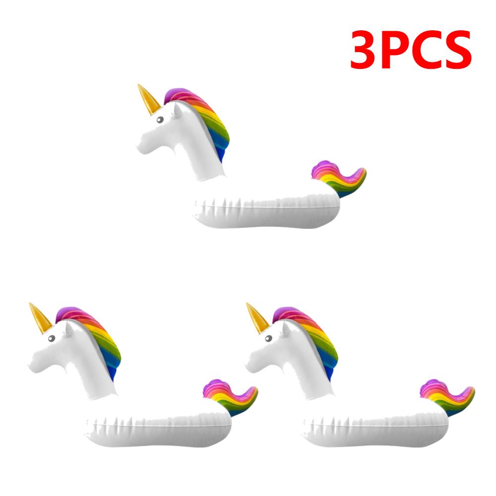 Nafukovací držák na pohár plovoucí nafukovací podtácky na nápoje z kokosového stromu Flamingo Unicorn držák na pití do bazénu plovák