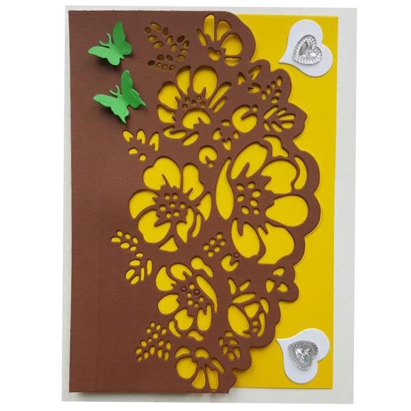 Koronkowy kwiat wykrojniki do metalu album do scrapbookingu karty papierowe rzemiosło dekoracyjne tłoczenie wykrojniki