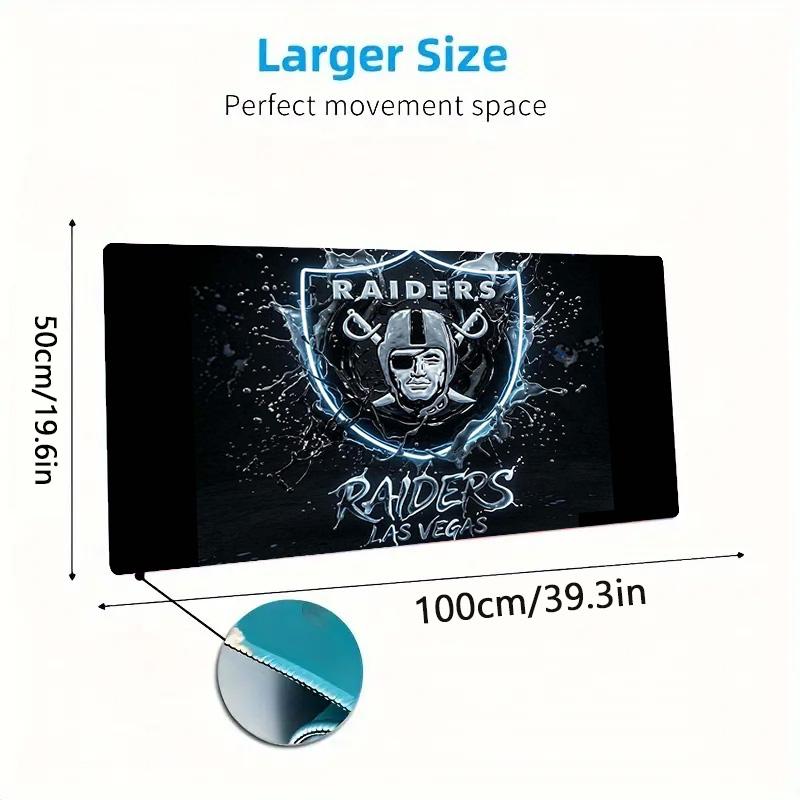 Las Vegas Raiders Logo Color Mouse Pad Large Gaming Table Cushion Non-slip Laptop Tablet Big Mousepad XXL Mat Mini PC Playmat With Lock edge