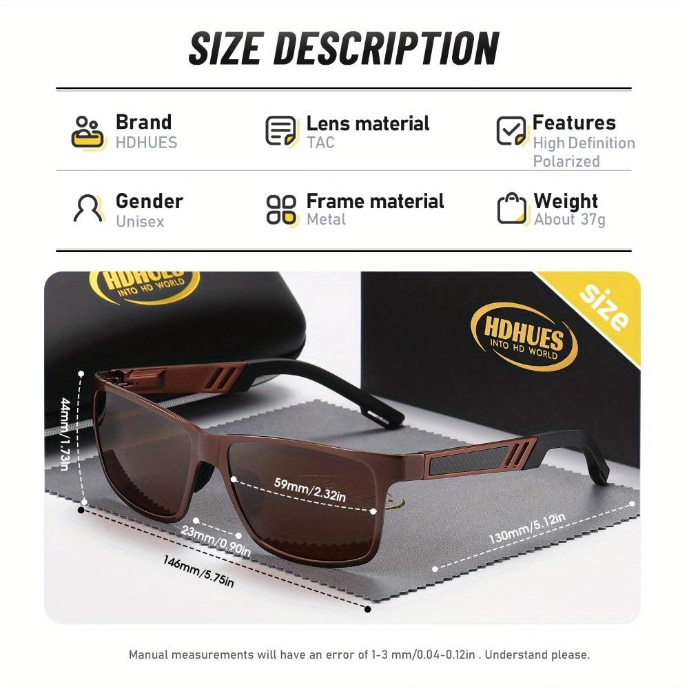 HdHues Унисекс Поляризованные солнцезащитные очки в оправе из алюминиево-магниевого — фото 12