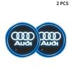 2pcs Luminous Car Logo Water Cup Coaster 7 Color For tt A4 B5 B6 B7 8P 8V 8L A5 C7 4F A8 Q2 Q7 Q8 A3 RS3 RS4 RS5 RS6 TT 4L R8
