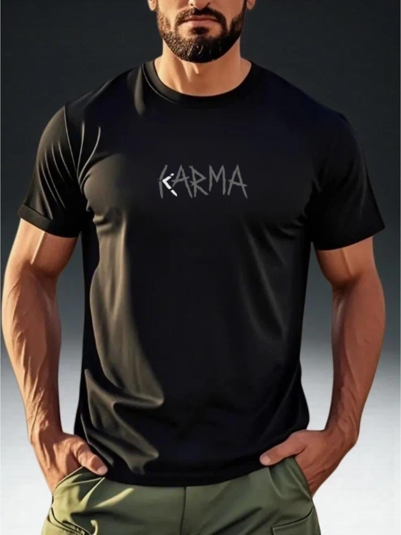 

Men S Trendy KARMA Street Graffiti Short-Sleeve T-Shirt XXXL