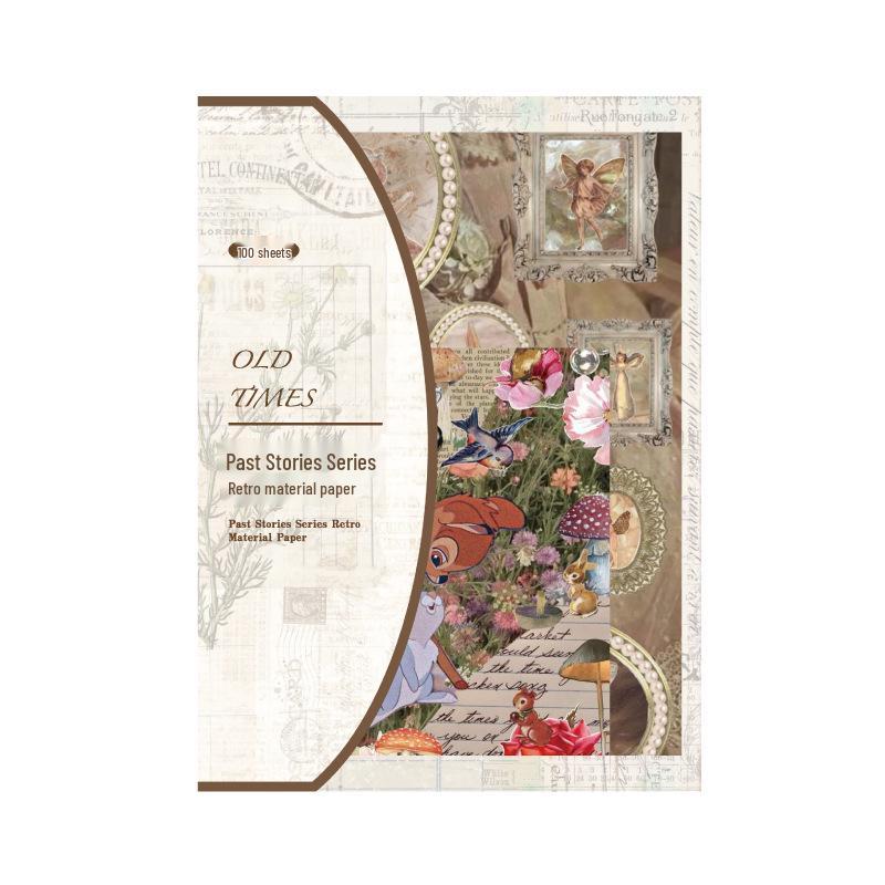 Retro Europäisches Collagepapier: Grenzüberschreitende Materialserie für DIY-Dekoration - 4 Stile