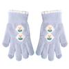 Ladies' thermal gloves, cold-proof in autumn and winter, thickened knitted wool, flowers, tulips, riding fingers