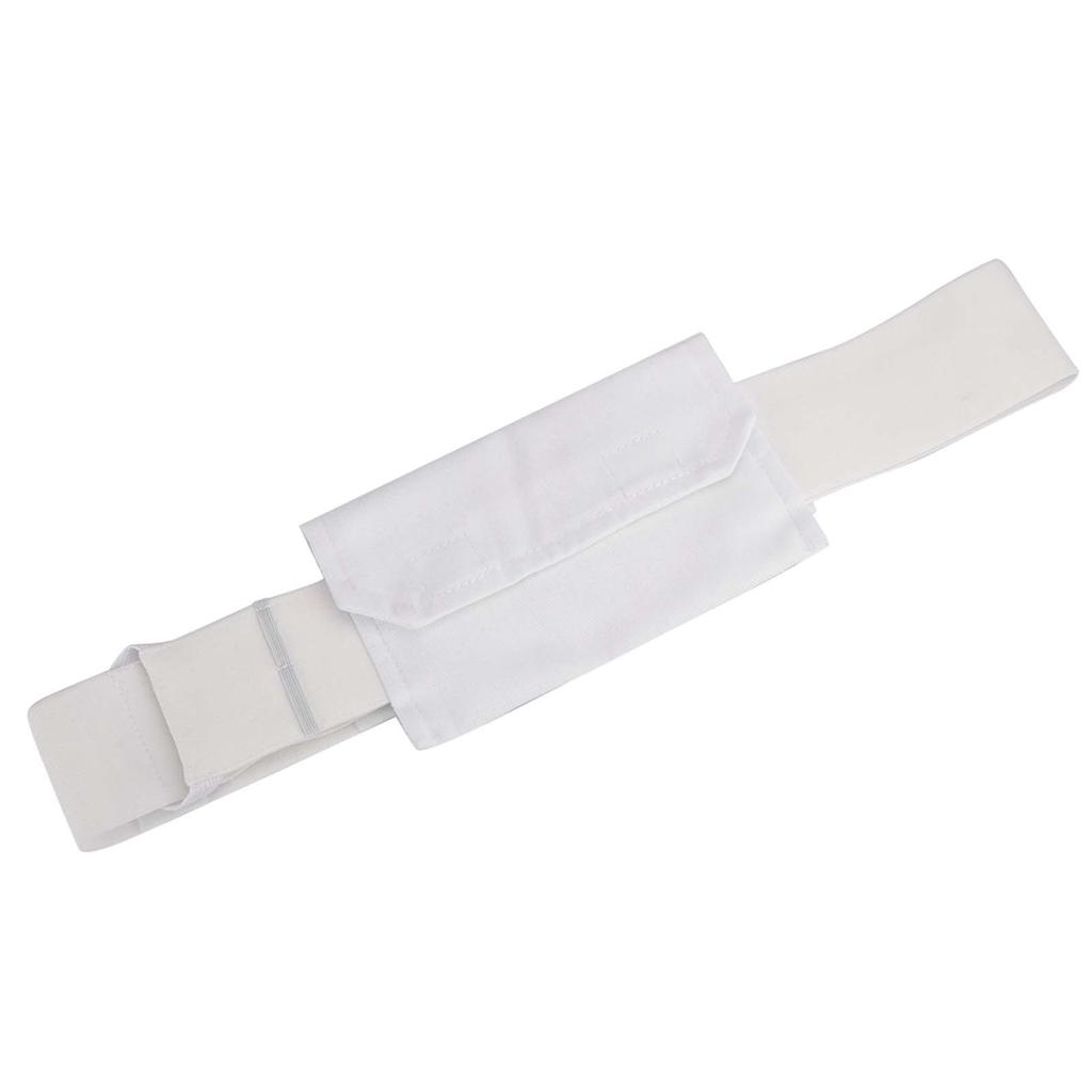 Peritoneal Dialysis Catheter Belt Patient Adjustable Peritoneal Tube Protection Belt with BagWhite