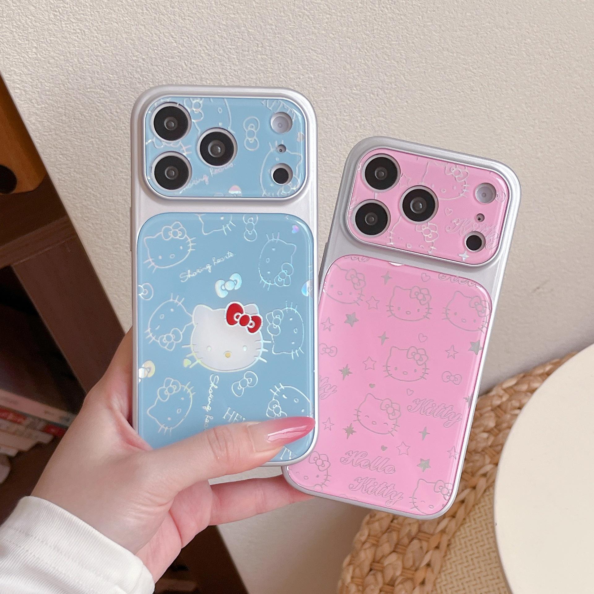 

Hello Kitty Gold Foil Acrylic iPhone Case - Two Styles, Full Screen Coverage Machined серебряный