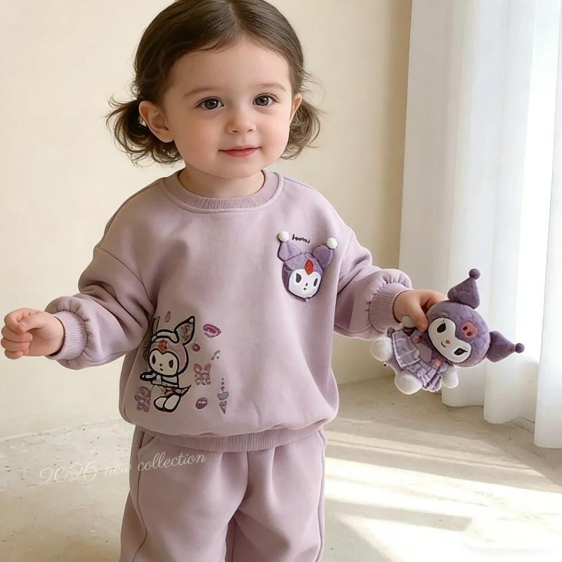 Autumn 2025 Girls' Cute Hoodie & Pants Set - Baby & Toddler Outfit for Spring/Fall