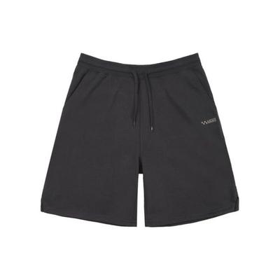 Solid Color Brand Logo Print Lace-Up Shorts Men Bottoms Black VN000FRN1O71