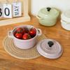 Hanging Ears Steamed Egg Bowl 200ml Mini Casserole with Lids Ceramic Breakfast Bowl  Butter