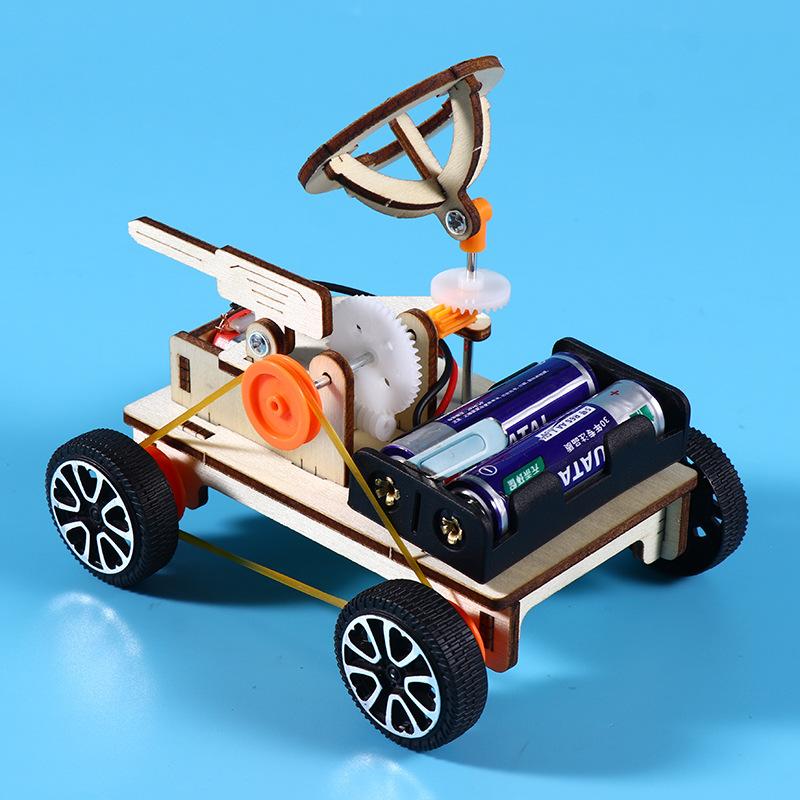 DIY Battlefield Radar Vehicle Model STEAM Electric Educational Kit 3D Assemble Kids Puzzle Scientific Fun Creative Toy Gift