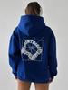 European & American Women's Winter Hoodie with Letter Print & Foam Bag Patch