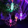 Halloween String Lights 20FT 40LEDs Bat Shaped Decorative Hanging Lights Waterproof Warm White Light Battery Operated