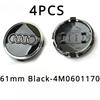 Hub Caps Hot For qaz24 4P 60/61/68/69mm For qaz24  Alloy Wheel Centre Caps Hubs Dust Covers qaz24 A3 8L  8P A4 B5  B6  B7 A6 C5