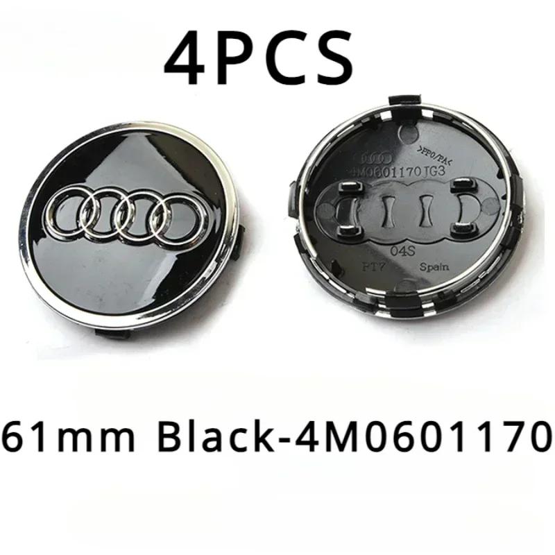 Hub Caps Hot For qaz24 4P 60/61/68/69mm For qaz24 Alloy Wheel Centre Caps Hubs Dust Covers qaz24 A3 8L 8P A4 B5 B6 B7 A6 C5