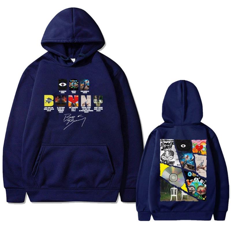 Rapper Bad Bunny DTMF DeBi TiRAR MaS FOToS Tour Men's hoodie fashion hip-hop retro streetwear