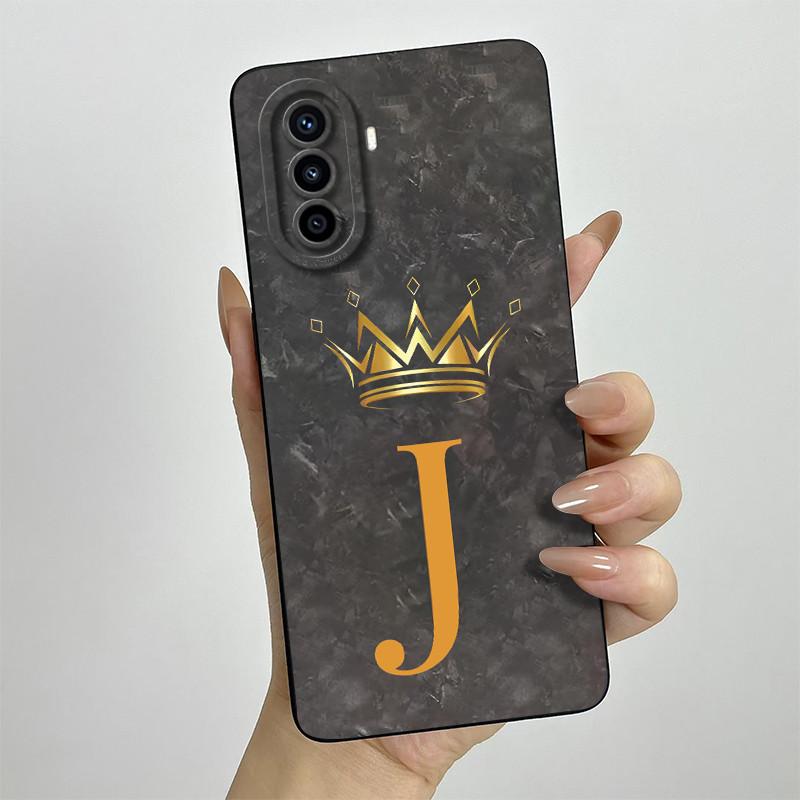 For Huawei Nova Y70 Case Huawei nova y71 nova y70 plus Phone Case Fashion Crown Letters Matte Anti Drop Soft Protective Cover