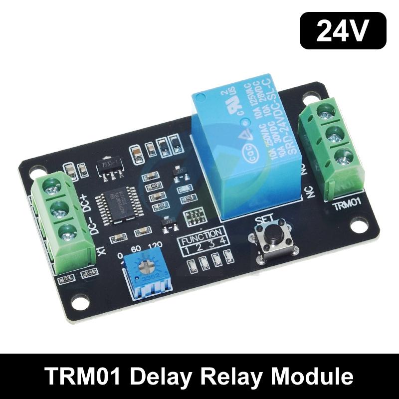 TRM01 Delay Timer Relay Multi-functional Delay Time Relay Self-locking Relay Delay Trigger Delay Relay DC 5V/12V/24V(Optional)