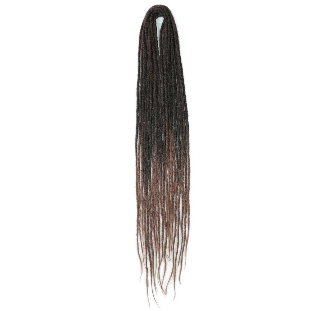 Synthetic 24 Inch Dreadlocks Extensions Dreads Locs Crochet Hair for Women 20 Strands Handmade Soft Locs Braids Double Ended