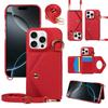 PU Leather Phone Case for IPhone17 17Air 17 Pro 17 Pro Max 16 15 14 13 Pro Crossbody Anti-demagnetization Anti-drop with Mirror