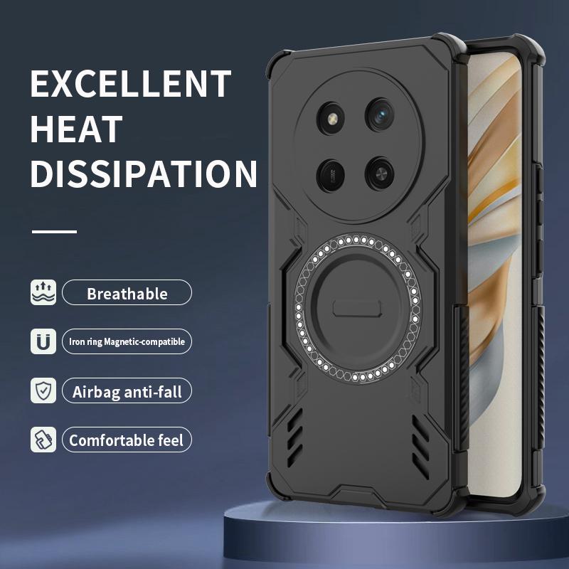Armor Protective Heat Dissipation Phone Case For Huawei Honor 200 400 Pro X9C Magic 7 Lite Cover Magnetic Shockproof Shell