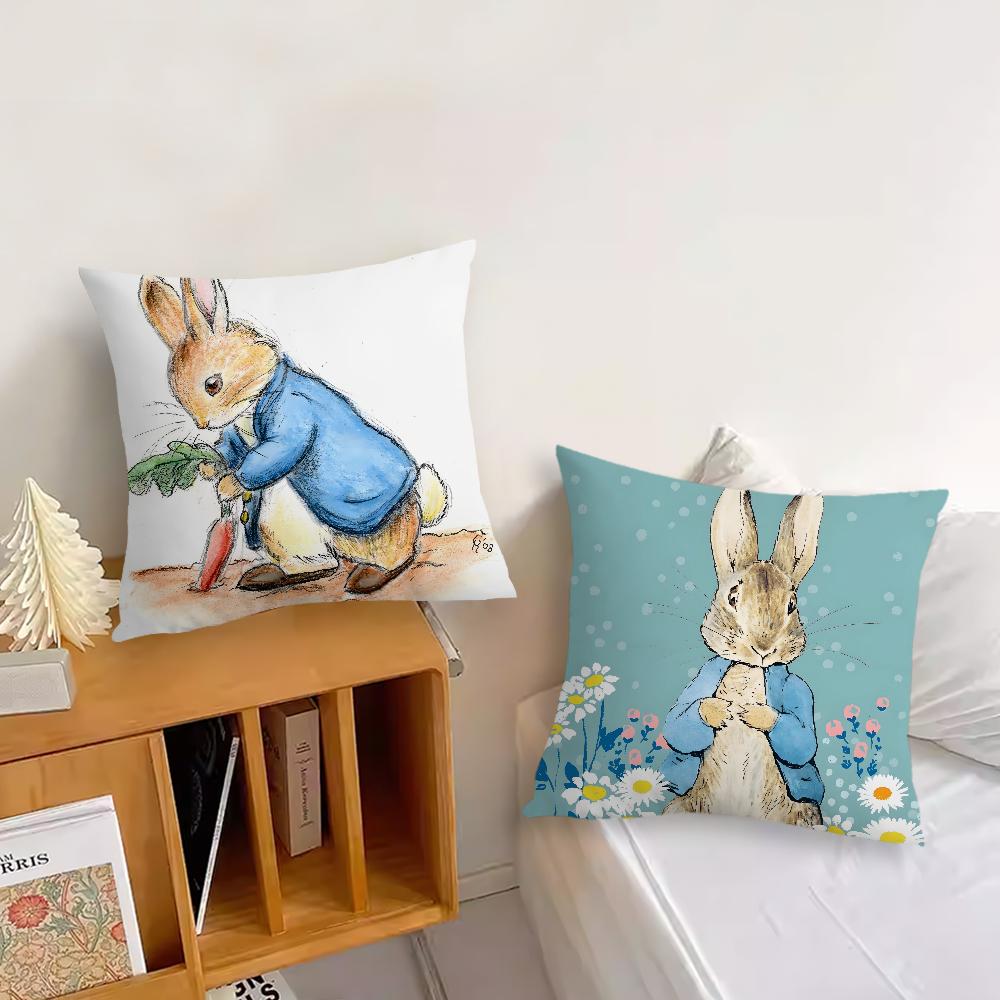 R-Rabbit Cushion Cover Comfortable Soft Pillow Case For P-Peter Sofa Living Room Home Office Decor Cartoon Protective Covers