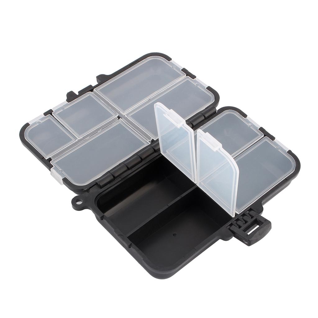 9 Compartments Plastic Box of Rigs Hooks Hooks Baits for Fishing