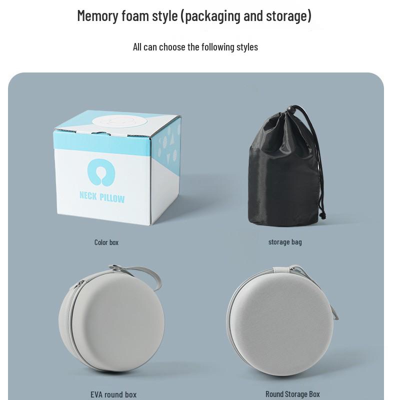 Cuscino Supporto Collo in Memory Foam Magnetico a Forma di Gobba di Cammello - Forma a U, Cuscino da Viaggio Portatile per la Protezione Cervicale