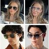 Fashionable Metal European and American Retro Trendy Toad Mirrors, Unparalleled, High End, Large Frame Sunglasses