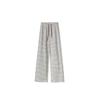 Women's Striped Wide Leg Pants High Waist Drawstring Lazy Style Draped Slim Straight Casual Fall Trousers