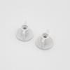 Strong Plastic & Metal Toilet Seat Mounting Hardware Set M6 Thread Toilet Hinges Fasteners for Secure Hinges Installation