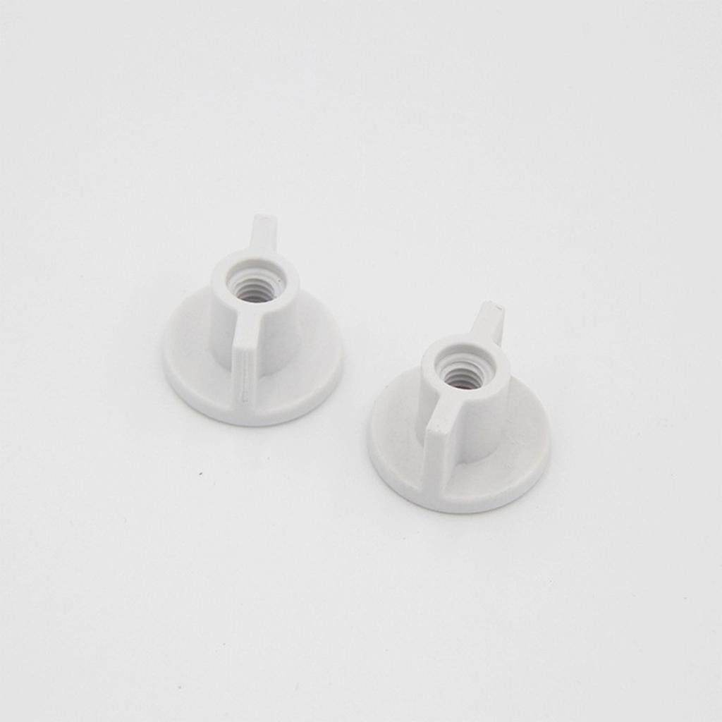 Strong Plastic & Metal Toilet Seat Mounting Hardware Set M6 Thread Toilet Hinges Fasteners for Secure Hinges Installation