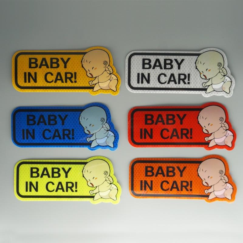 There Are Baby Car Stickers in The Car, Baby Babyincar Car Creative Rear Warning Stickers, Reflective Stickers