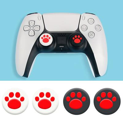 2 Stück Süße Silikon-Daumensticks Griffe für PS4/PS5 Controller Kappen Abdeckung Schutz