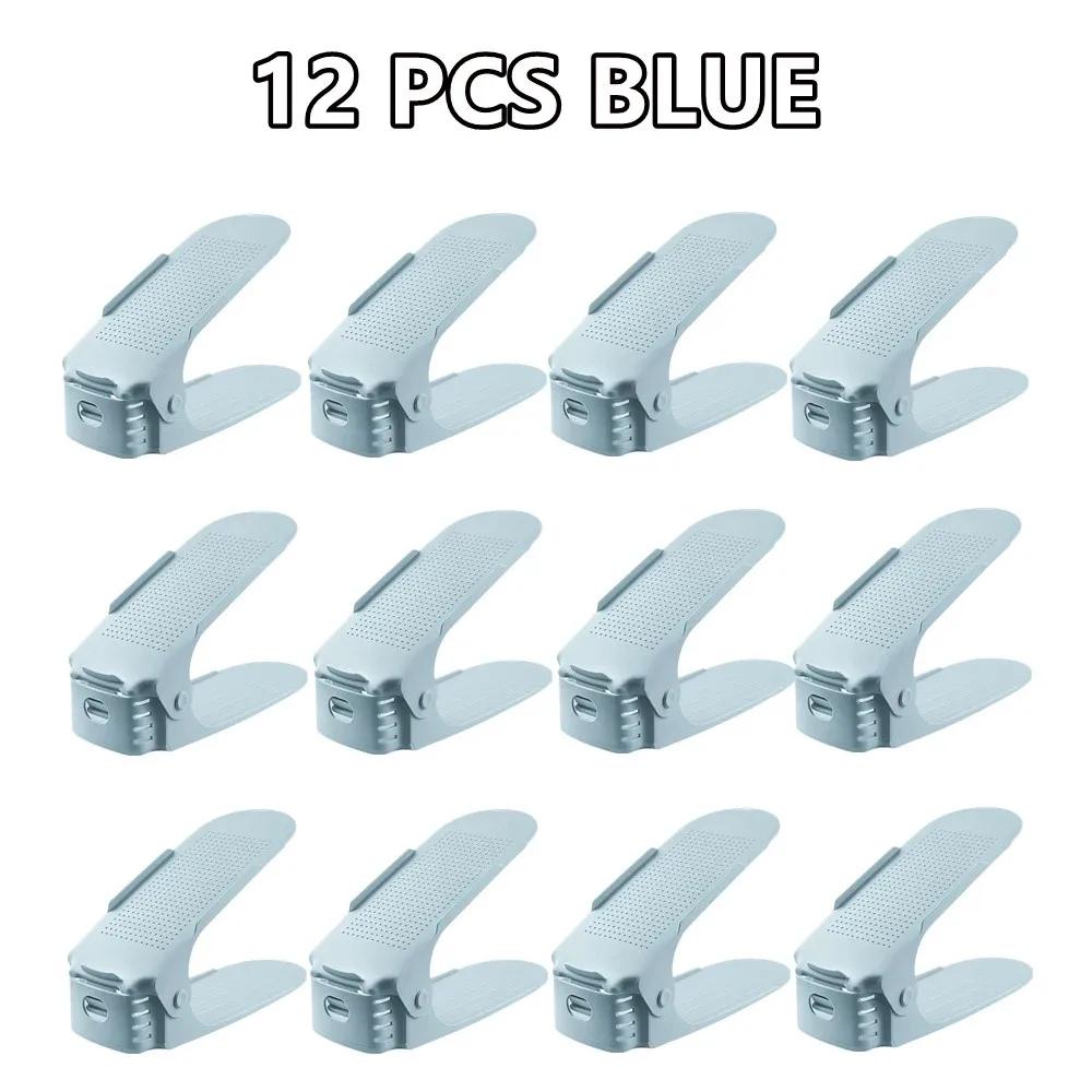 6/8/12/14Pcs Adjustable Shoe Organizer Shoe Support Rack,Space Saving Shoe-Shelf for Closet,Shoe Organizer Shoe Rack for Cabinet