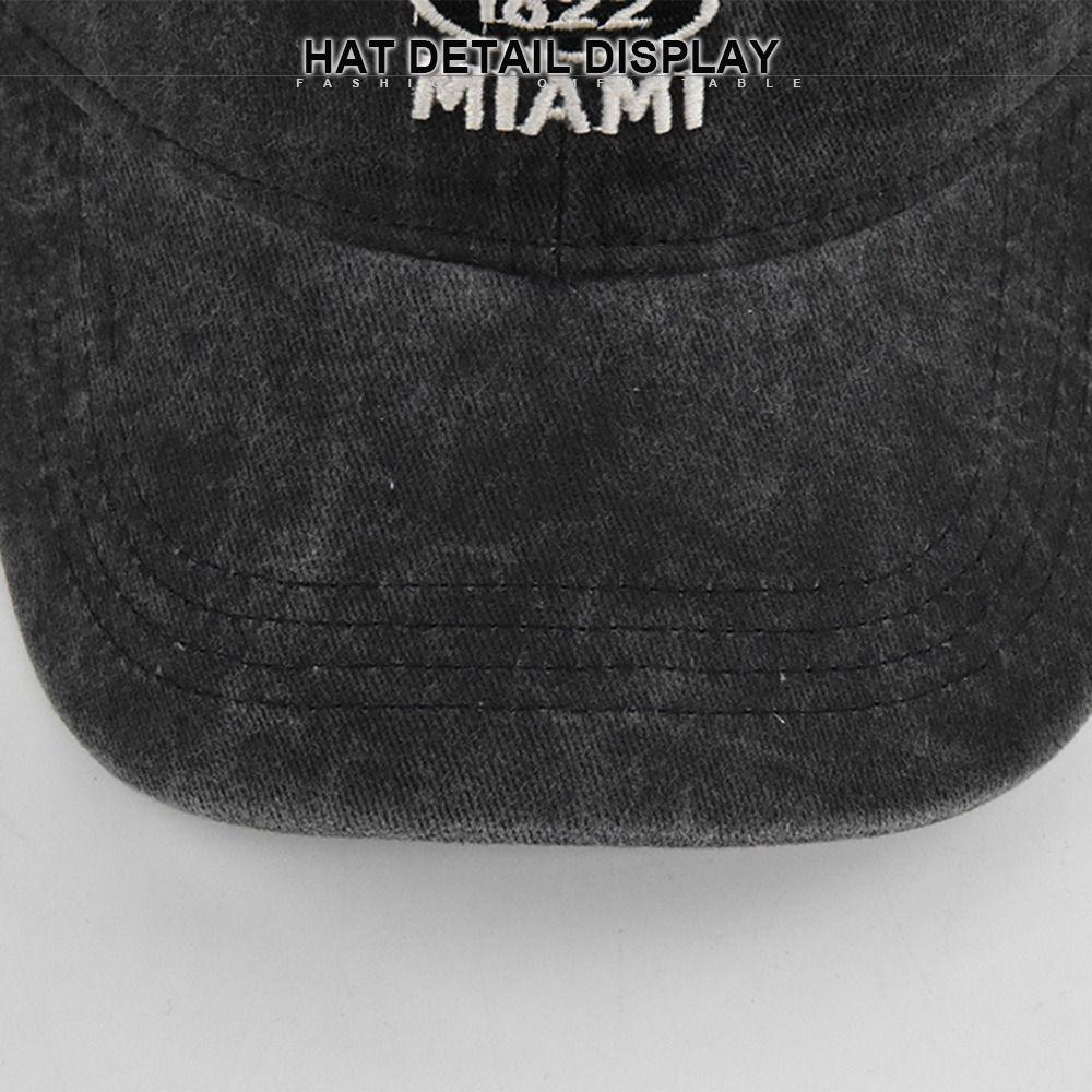 Gothic Street Punk Distressed Faded Cap FLORIDA Sunscreen Hats Man Women Outdoor Sports