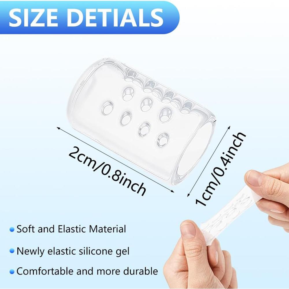 40Pcs Silicone Toe Caps Anti-Friction Breathable Toe Protector Prevents Blisters Toe Caps Cover Protectors Foot Care