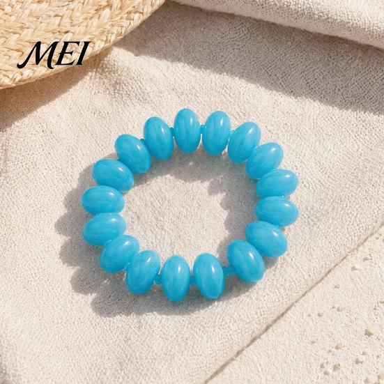 Damenarmband Perlen für Frauen, Bunte Acrylperlen Elastisches Damen Stretcharmband, Boho Sommer Strandurlaub Schmuck