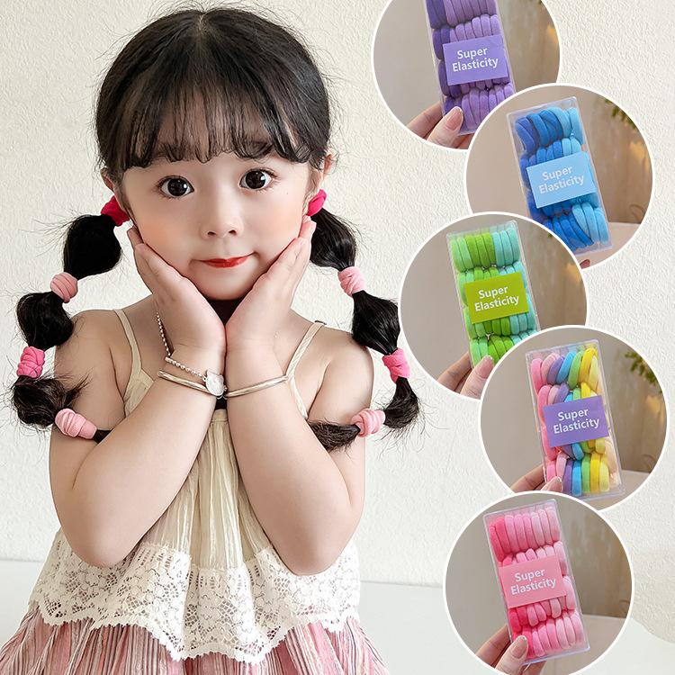 Korean Style Colorful Gradient High Elasticity Hair Ties for Girls' Ponytails