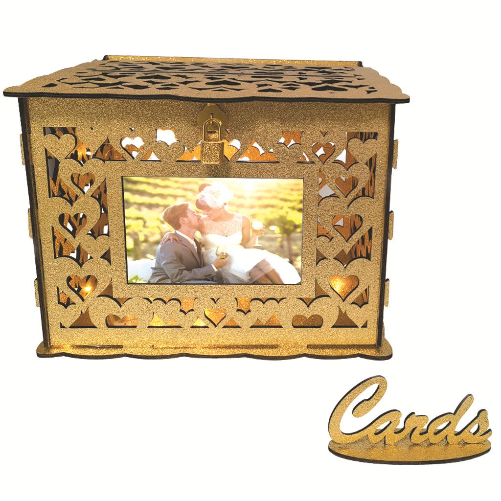 DIY Wooden Wedding Card Box and Business Card Holder