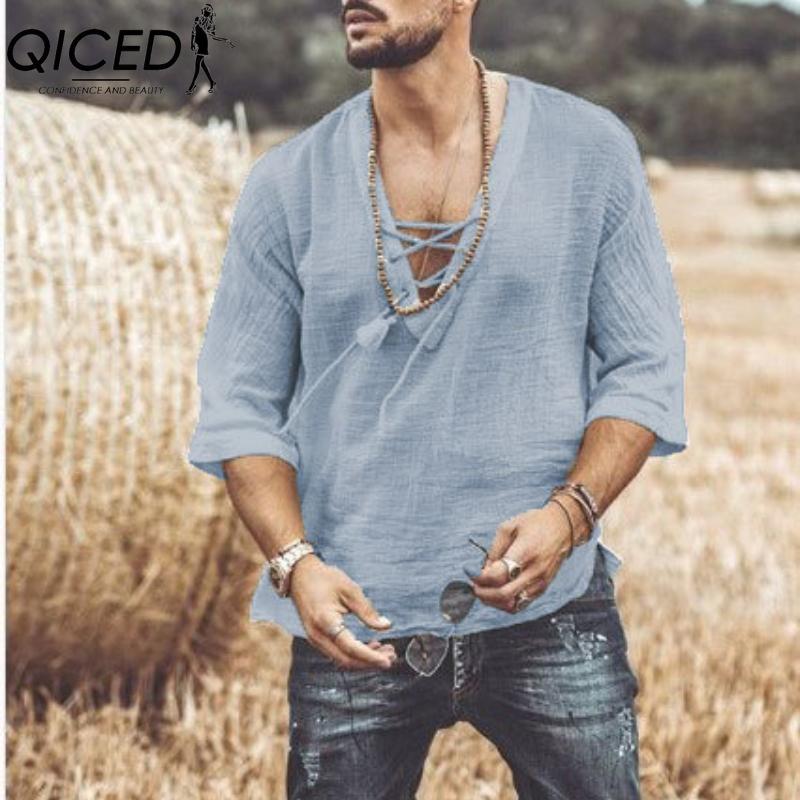 QICED Katoenen T-shirt met korte mouwen Herenmode Losse shirt met halve mouwen Bedrukt meelevend shirt XXXL grijze kleur