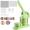 Button Maker Machine, 58 Mm, Plastic Pin Maker with 100pcs Button Parts, Circle Cutter and Hex Wrenches, Reinforced Ergonomic Handle